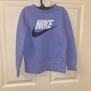 Nike Kids Lavender Crew Sweatshirt with Black Swoosh